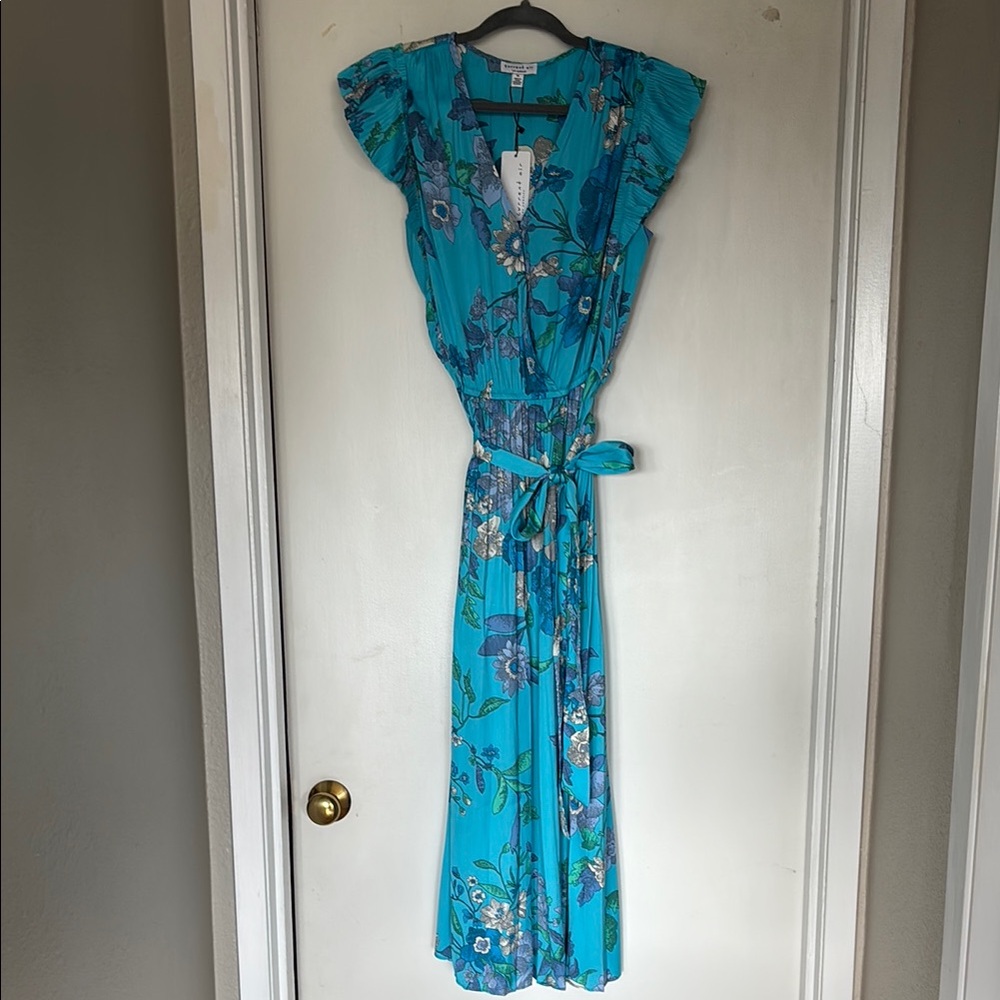 Blue Floral Sundress with Flutter Sleeves - NWT